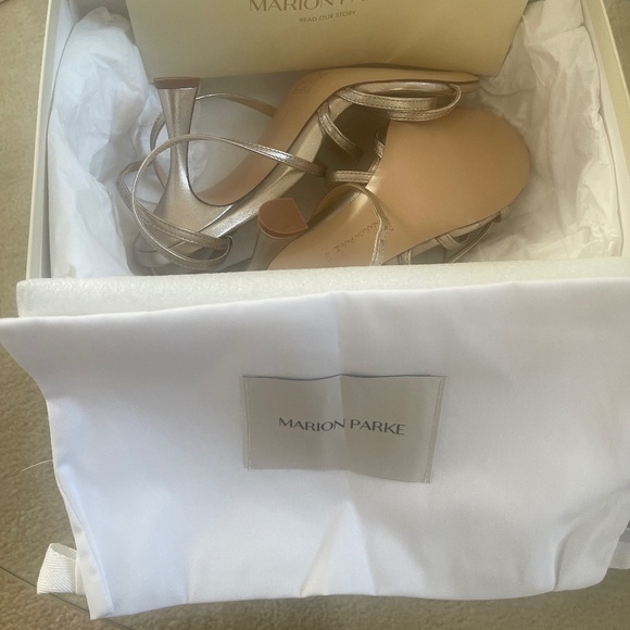 Marion Parke Lottie Gold Sandals - Picture 1 of 5